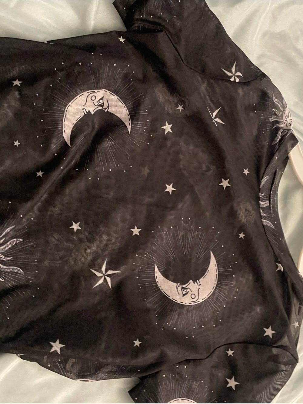 Women's Black Moon & Star Sleep Shirt - Unbranded